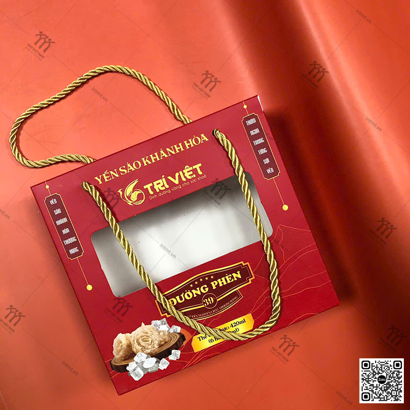 in hộp giấy đựng thực phẩm yến sào
