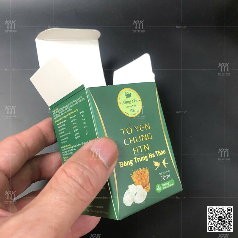 hộp giấy cán màng mờ