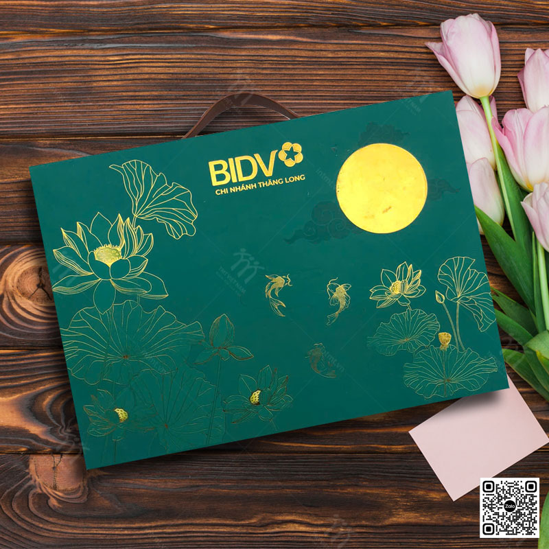 hộp đựng bánh trung thu in cho ngân hàng BIDV
