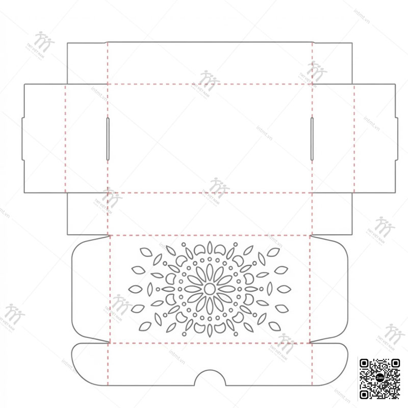 Hộp giấy nắp lật template