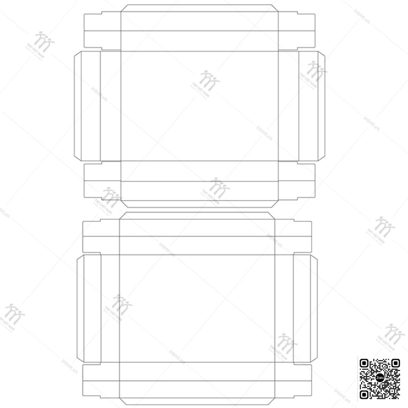 Hộp giấy nắp rời template