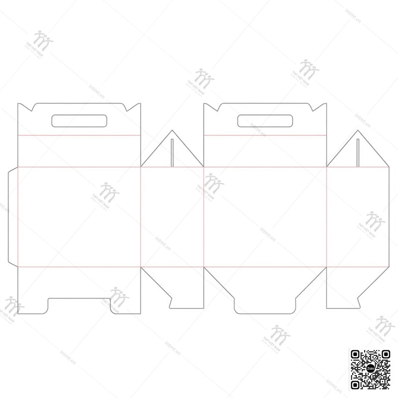 Hộp giấy quai xách template