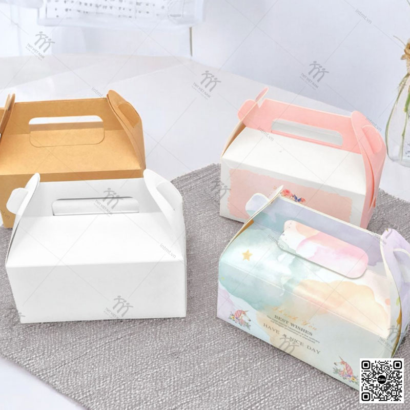 Hộp giấy quai xách thực tế
